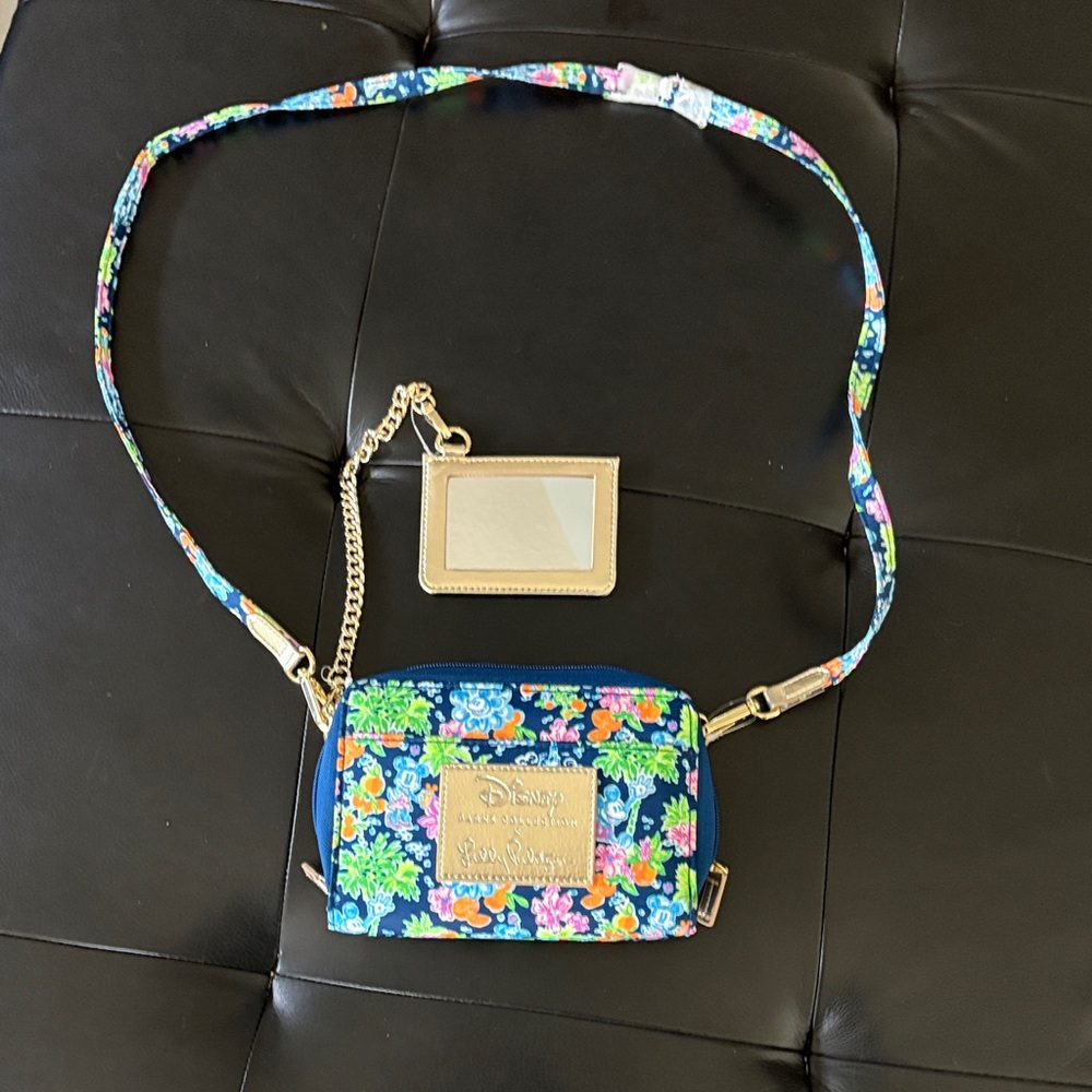 Disney Lily Pulitzer Blue Floral Crossbody Bag